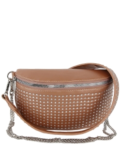 All Over Stone Fanny Pack Crossbody Bag LHU485 ROSEGOLD